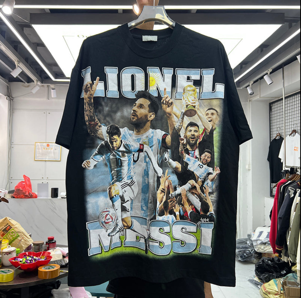 Lionel Messi Vintage T-skjorte "Argentina"