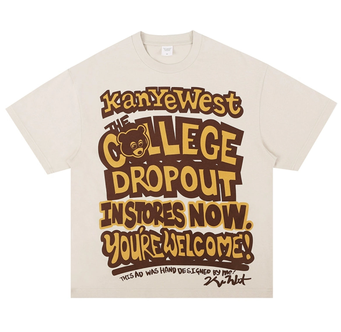 Kanye West "College Dropout" Vintage T-skjorte