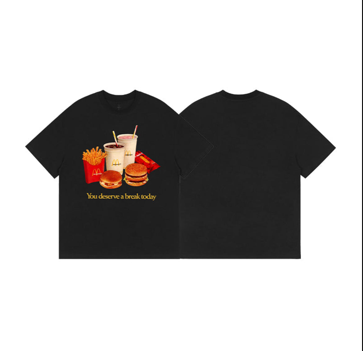 Travis Scott x McDonald's T-Skjorte "You Deserve A Break Today"