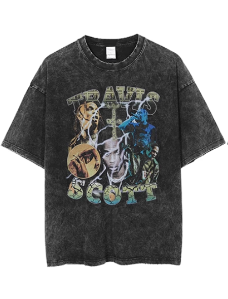 Travis Scott Vintage T-skjorter «Washed»